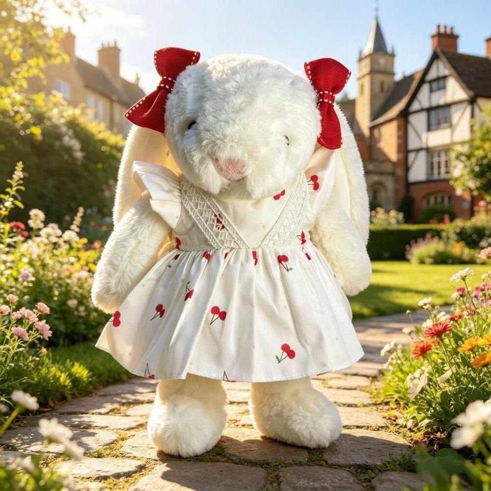 Medium Bartholomew Bear/Bashful Bunny cute clothes outfits–Strawberry Dress